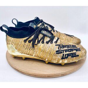 Adidas Adizero x Snoop Dogg Football Cleats 10.5 Gold Three Stripe Life Athletic